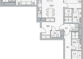 Продается 3-ком. квартира, 100.2 м2, Москва, Береговой проезд, 3, район Филёвский Парк