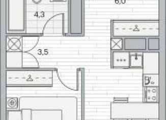 Продам однокомнатную квартиру, 42.3 м2, Москва, Береговой проезд, 3, ЖК Береговой