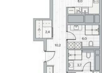 2-комнатная квартира на продажу, 89.8 м2, Москва, Береговой проезд, 3, ЖК Береговой