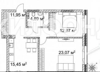 3-комнатная квартира на продажу, 69 м2, Новосибирск, Большевистская улица, 35, ЖК Инские Холмы