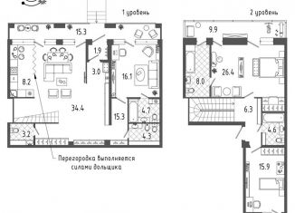 Продажа четырехкомнатной квартиры, 160.5 м2, Санкт-Петербург, проспект Обуховской Обороны, 70к4
