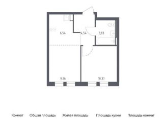 Продается 1-комнатная квартира, 34.6 м2, село Остафьево, жилой комплекс Остафьево, к21