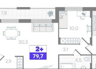 Продам 2-комнатную квартиру, 79.5 м2, Тюмень