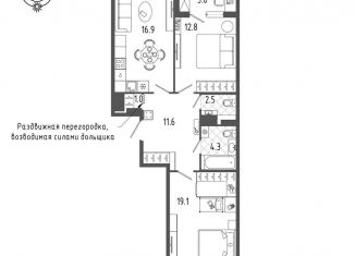 Продажа 2-комнатной квартиры, 70 м2, Санкт-Петербург, Измайловский бульвар, 9, метро Фрунзенская