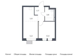 Продам двухкомнатную квартиру, 34.3 м2, Московская область