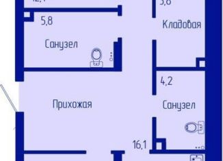 Продам трехкомнатную квартиру, 91.6 м2, Красноярск
