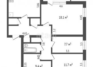 Продажа 4-комнатной квартиры, 76.4 м2, поселок городского типа Шудаяг, Совхозная улица, 37