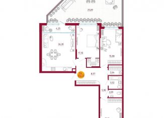 Продажа 3-комнатной квартиры, 126.4 м2, Рязань