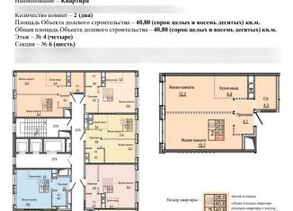 Продаю двухкомнатную квартиру, 40.8 м2, Московская область, жилой комплекс Бригантина, к3