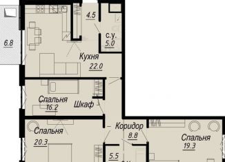 Продажа 3-ком. квартиры, 106 м2, Санкт-Петербург, набережная реки Карповки, 27В