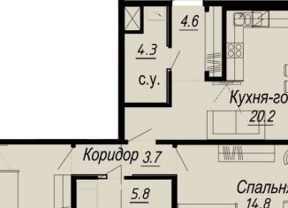 Продаю двухкомнатную квартиру, 70.2 м2, Санкт-Петербург, набережная реки Карповки, 27В, набережная реки Карповки
