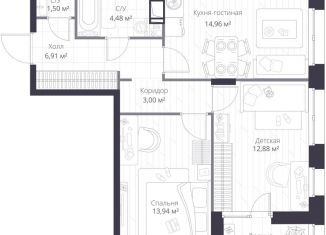 Продаю 3-комнатную квартиру, 59.3 м2, Ленинградская область
