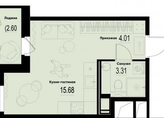 Продам квартиру студию, 24.3 м2, Ленинградская область