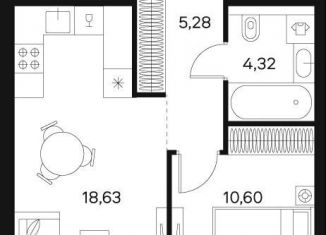 Продажа 1-комнатной квартиры, 38.8 м2, Москва, Автозаводская улица, 26, метро Тульская