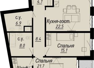 Продам двухкомнатную квартиру, 88.7 м2, Санкт-Петербург, набережная реки Карповки, 27В