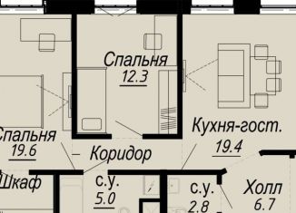 Продам двухкомнатную квартиру, 69.2 м2, Санкт-Петербург, набережная реки Карповки, 27В