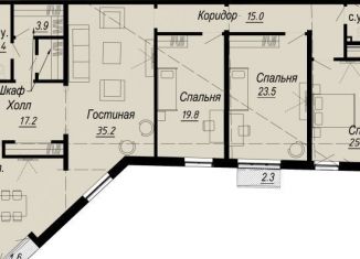 Продается четырехкомнатная квартира, 198.1 м2, Санкт-Петербург, набережная реки Карповки, 27В