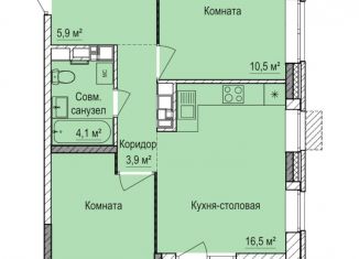 Продажа 2-комнатной квартиры, 51.8 м2, Ижевск, ЖК Покровский