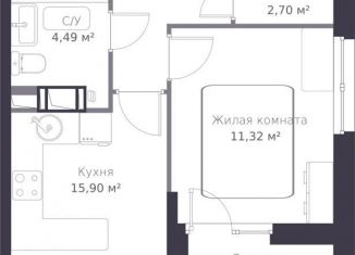 Продается двухкомнатная квартира, 41.5 м2, Ленинградская область