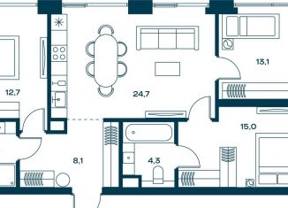 Продаю 3-ком. квартиру, 82.2 м2, Москва, район Аэропорт, Часовая улица, 28к1