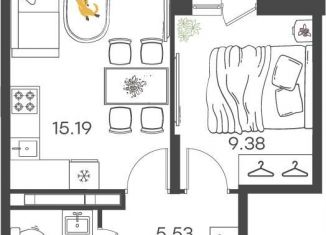Продажа двухкомнатной квартиры, 34.6 м2, Ульяновская область, улица Александра Невского, 4Бк3
