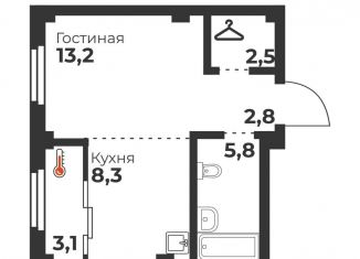 Продажа 1-комнатной квартиры, 32.6 м2, Челябинская область