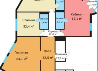 4-комнатная квартира на продажу, 401 м2, Москва, метро Новые Черёмушки, улица Архитектора Власова, 6
