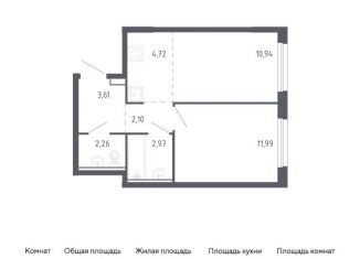 Продажа 1-комнатной квартиры, 38.6 м2, Тюмень