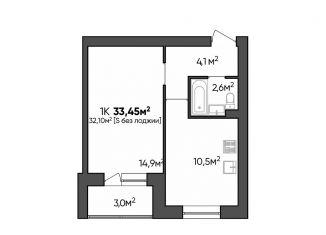 Продам однокомнатную квартиру, 33.5 м2, Краснослободск