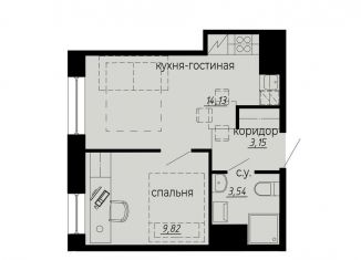 Продам 1-комнатную квартиру, 30.6 м2, Санкт-Петербург, муниципальный округ Светлановское