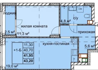 Продам 1-комнатную квартиру, 42 м2, Нижегородская область, улица Дружаева, 30