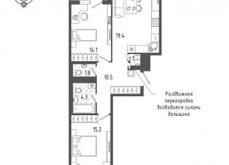 Продается 2-ком. квартира, 67.6 м2, Санкт-Петербург, Измайловский бульвар, 11, метро Московские ворота