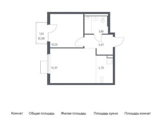 Продаю 1-комнатную квартиру, 38.9 м2, Московская область, жилой комплекс Горки Парк, 6.2