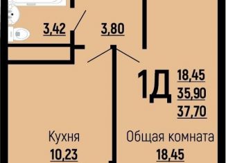Продается однокомнатная квартира, 37.7 м2, Краснодар, Заполярная улица, 39к7, микрорайон Славянский
