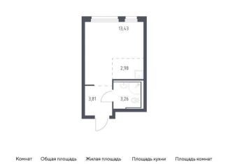 Продам квартиру студию, 23.5 м2, Тюмень, жилой комплекс Чаркова 72, 1.4