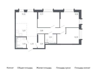 Продается трехкомнатная квартира, 71 м2, Приморский край