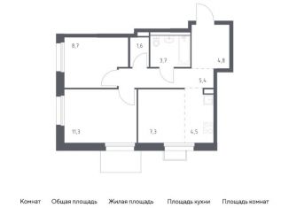 Продаю 2-комнатную квартиру, 47.3 м2, Владивосток, улица Сабанеева, 1.1
