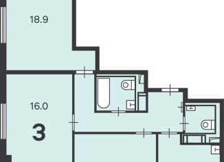 Продается 3-ком. квартира, 76.7 м2, Москва, Краснодонская улица, 48, Краснодонская улица