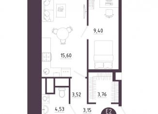 Продажа однокомнатной квартиры, 40 м2, Тульская область