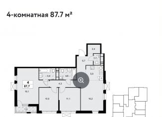 Продам 4-ком. квартиру, 87.7 м2, Москва, жилой комплекс Скандинавия, 37.2.3