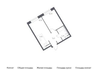 Однокомнатная квартира на продажу, 40.3 м2, Москва, жилой комплекс Эко Бунино, 14.2