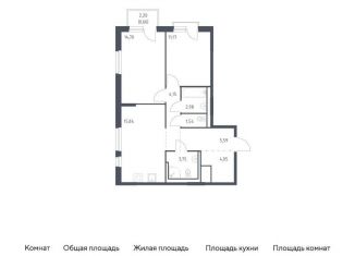 Продажа двухкомнатной квартиры, 64.4 м2, Ленинградская область