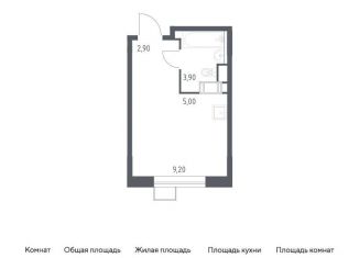 Квартира на продажу студия, 21 м2, деревня Середнево, жилой комплекс Цветочные Поляны Экопарк, к1