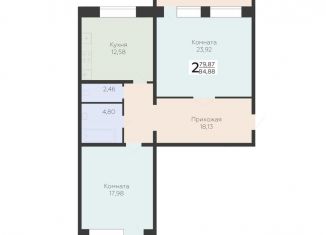 Продается 2-комнатная квартира, 84.9 м2, Самара, 3-й квартал, 8, метро Юнгородок