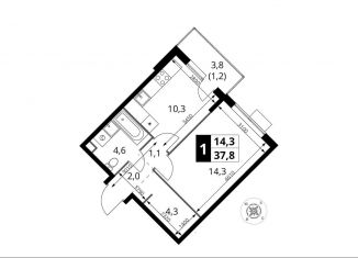 1-комнатная квартира на продажу, 37.8 м2, Химки