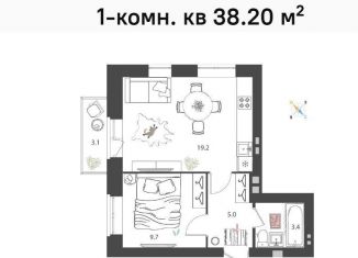 Продается 1-комнатная квартира, 38.2 м2, Нижегородская область