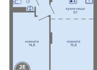 Двухкомнатная квартира на продажу, 52.4 м2, Пермь, Индустриальный район, шоссе Космонавтов, 309А