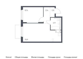 Продаю однокомнатную квартиру, 40.2 м2, Ленинградская область, жилой комплекс Квартал Торики, к1.1