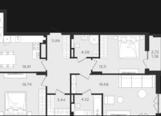 3-комнатная квартира на продажу, 101.4 м2, Калининград, Ленинградский район