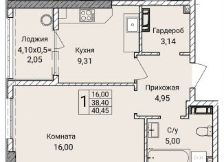 Однокомнатная квартира на продажу, 40.5 м2, Севастополь, улица Братьев Манганари, 30к2